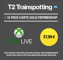 Abonnement Xbox Live de 12 mois + Location du Film T2 Trainspotting  (HD - 48h) 