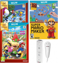 Super Mario Maker + New Super Mario Bros + New Super Luigi U + Mario Party 10 +  Manette Wiimote konix