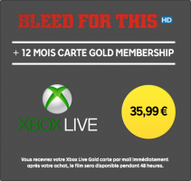 Abonnement Xbox Live de 12 Mois + Location du Film Bleed for This (HD - 48h)