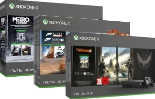Console Xbox One X - 1To + Forza Horizon 4 + Forza Motorsport 7 / The Division 2 / Metro Exodus / Shadow of the Tomb Raider / PUBG 